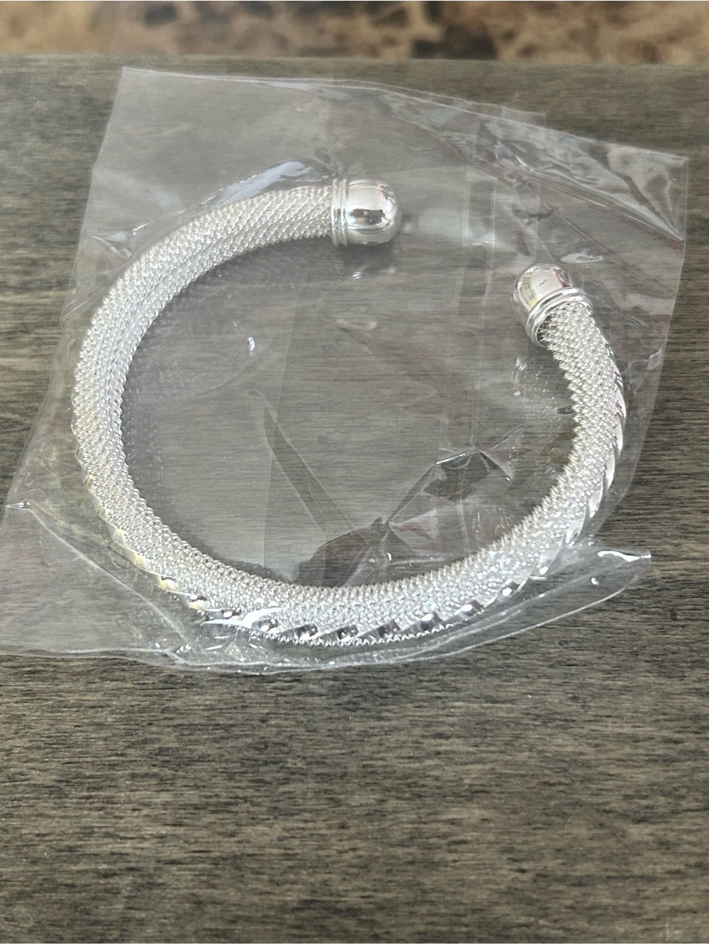 Silver Mesh Cuff Bracelet - Women's Fashion Bracelet